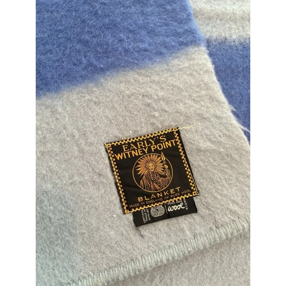 Early's Witney 4 Point Blanket Blue 100% Wool 88